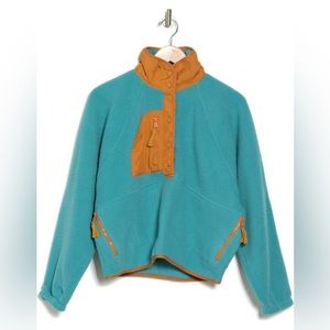 New With Tags Free People hit the slopes color block pullover